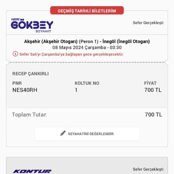 Gökbey Seyahat Bilet Almama Rağmen Otogara Uğramadı
