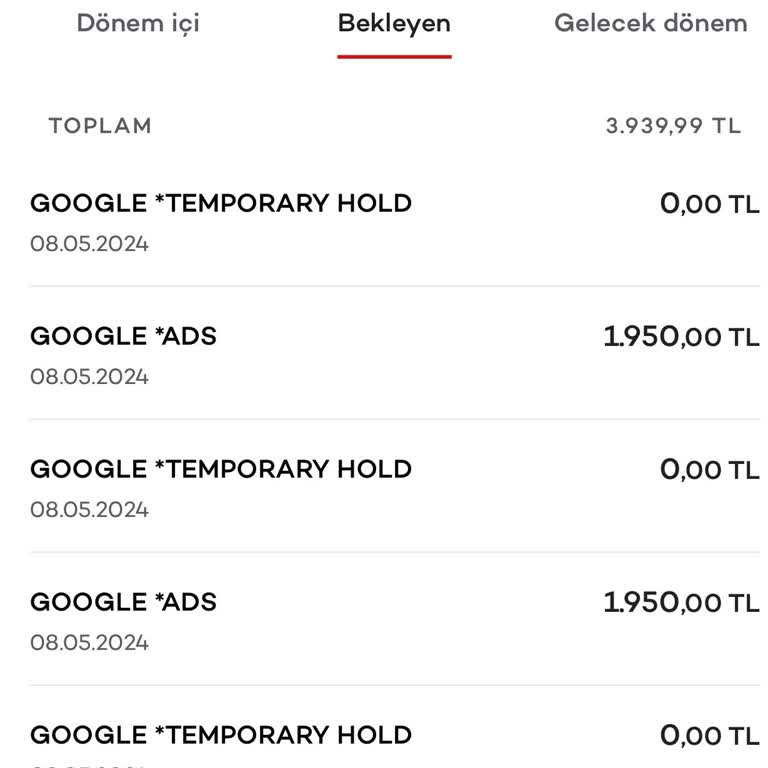 Google Ads Şüpheli İşlem Harcaması