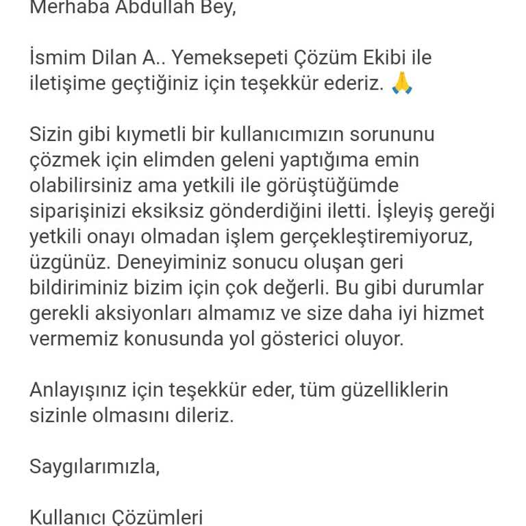 Yemeksepeti Soğuk Ve Eksik Gelen Yemek Hayal Kırıklığı