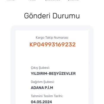 PTT Kargo Teslimat Gecikmesi Şikayeti