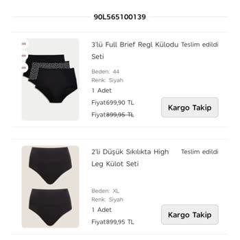 Marks&Spencer Marka Mağazacılık A. Ş. Eksik Ürün Gönderiyor