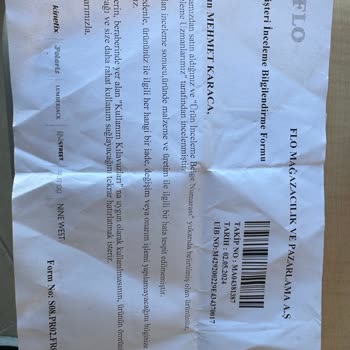 FLO Ayakkabı 2500 ₺ Ayakkabı 10 Gün İçinde Yırtıldı