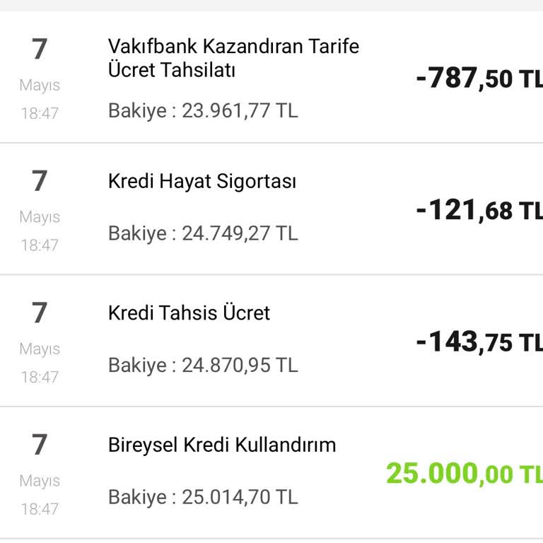 VakıfBank Kazandıran Tarife Ücreti
