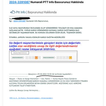 PTT Kargo PTT Esenler Kargo Dağıtım Merkezi 'nin Dağıtmama Sorunu