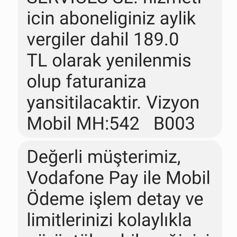 Vizyon Elektronik Para Whole Say Mobile Service