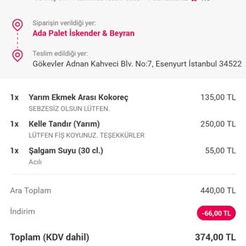 Yemeksepeti Online Ödemede Fiş Verilemiyor