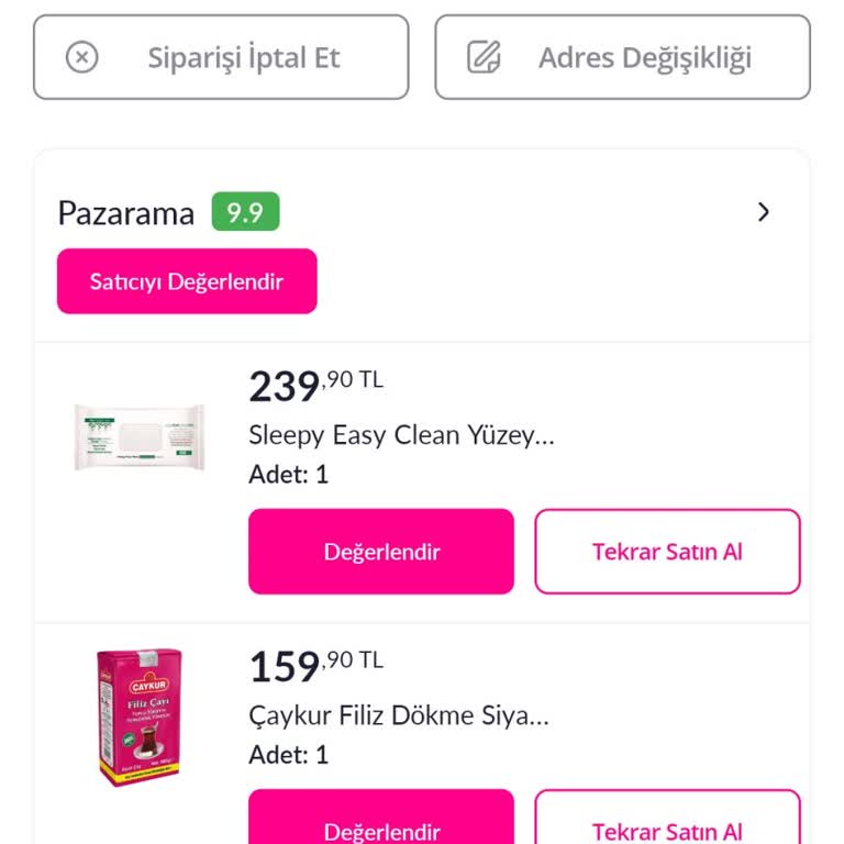 Pazarama Ciddiyetsizliği Siparişim İptal Edildi