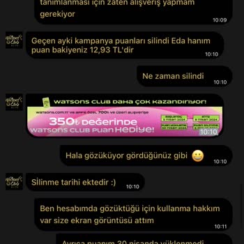 Watsons Puan Kampanyalarını Yönetmeyi Beceremiyor Müşteri Yanıltıyor
