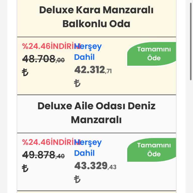 Tatilvitrini.com Fiyat Farklılığı Sitede