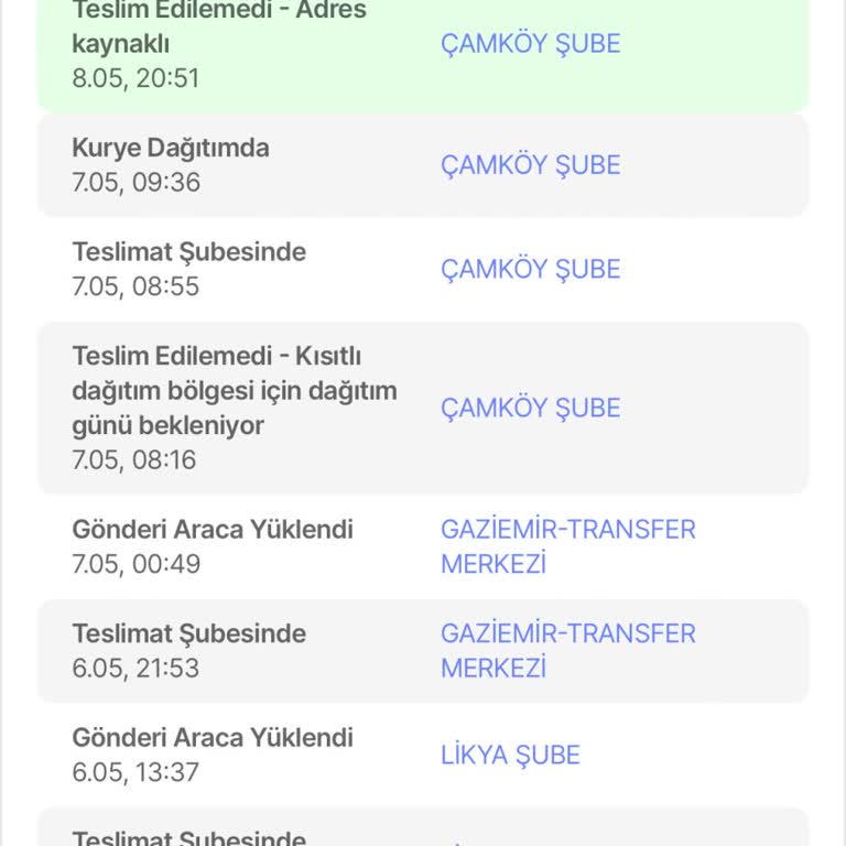 Yurtiçi Kargo Çamköy Şubesi Adres Bulunamadı Bahanesi