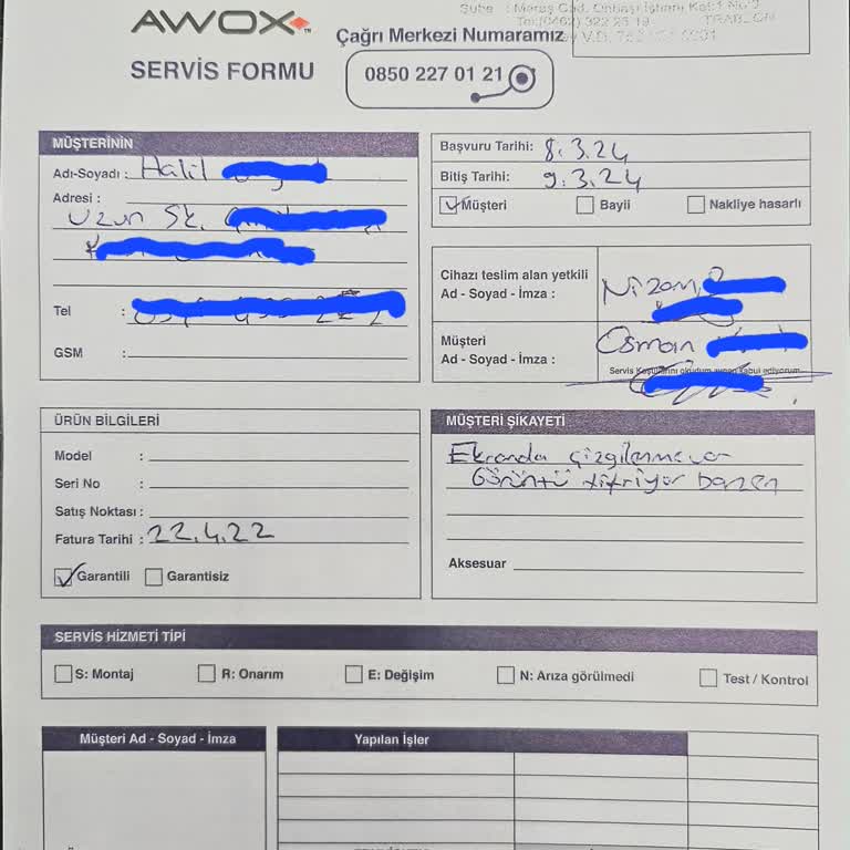 Awox Yetkili Servis Fiyaskosu