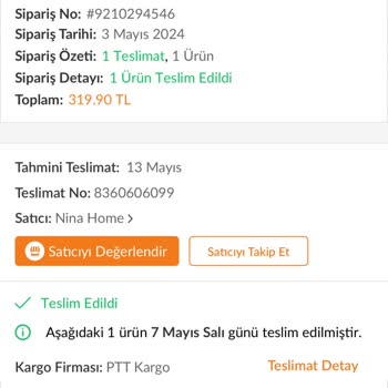 Mariva Home Yanlış Ürün Göndermiş