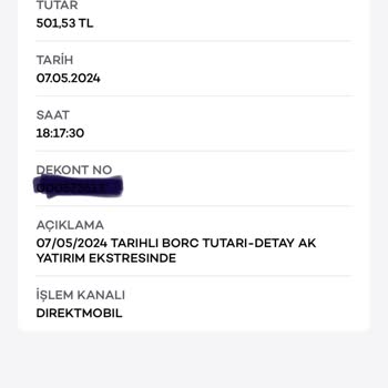 Ak Yatırım Akbank Hesabımdan Para Çekti