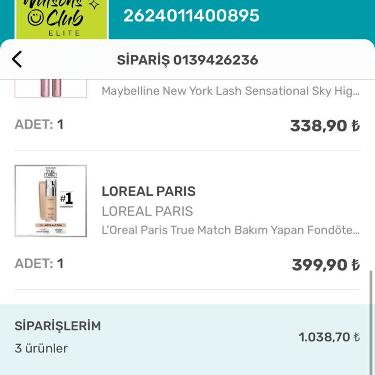 Watsons 800 TL'ye 400 TL Puanım Yatmadı
