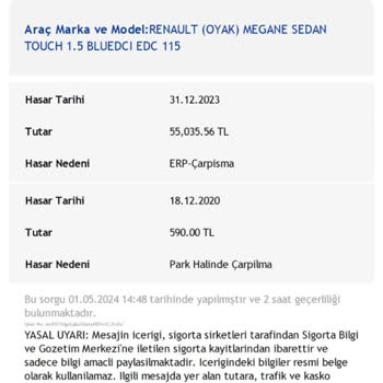 VDF Filo Sattığı Araçta Sonradan Çıkan Hasar Kaydı Ve Kabul Etmemesi