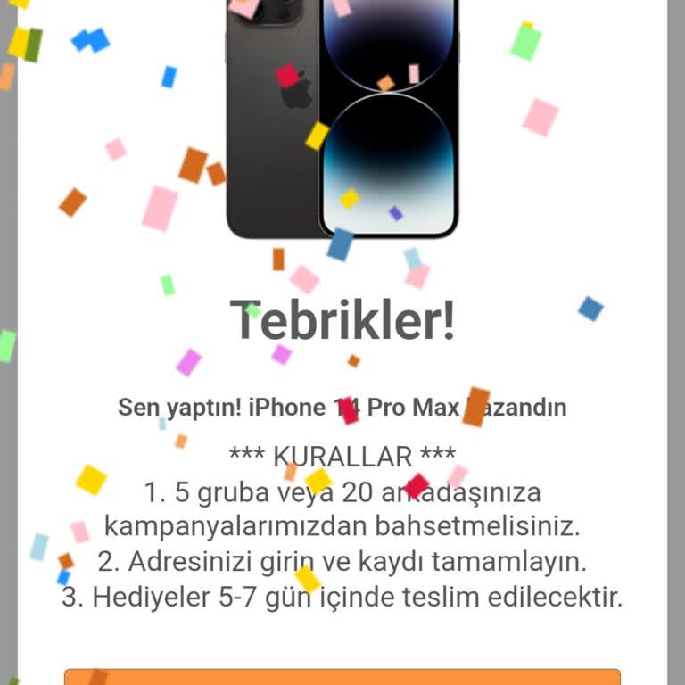 Trendyol Çekilişi Sahte Çekiliş Ekranı