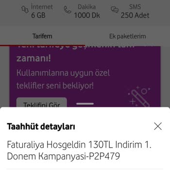 Vodafone Kampanya Değişikliği. Faturasizdan Faturalıya Geçiş
