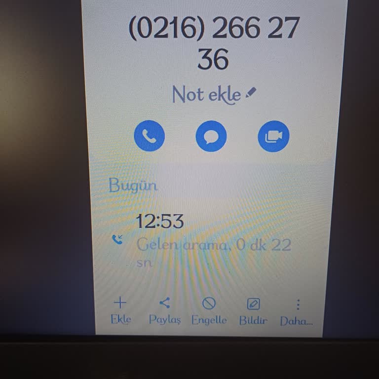 0216 266 27 36 Öğlen Vakti Anket Diye Arandım
