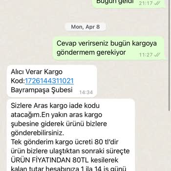 Brillen Mitte İadem Yatırılmadı. (