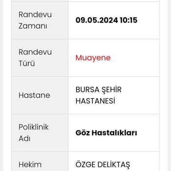 Sağlık Bakanlığı Kızım İçin Randevu Talebi