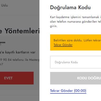 Masterpass Onay Kodu SMS İle Gelmiyor