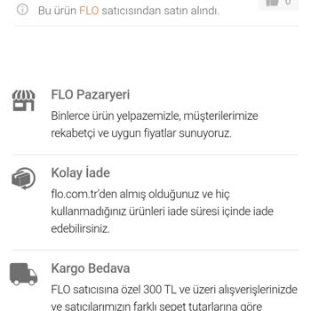 FLO Ayakkabı Ürünün Arkasında Durmayan FLO Dan Pişmanım