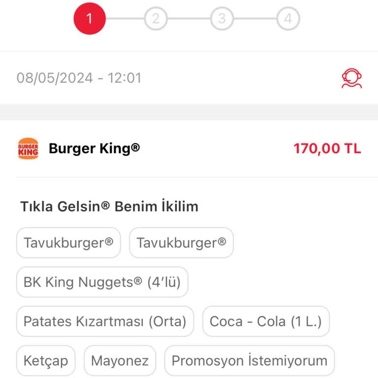 Burger King Sipariş Gecikmesi Sipariş Getirmeme!