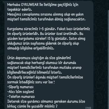 Oykuwear'a Ulaşamıyorum 46 Dakika Dır Bekletiliyorum