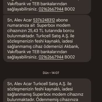 Superonline Sonradan Çıkan Borçlar