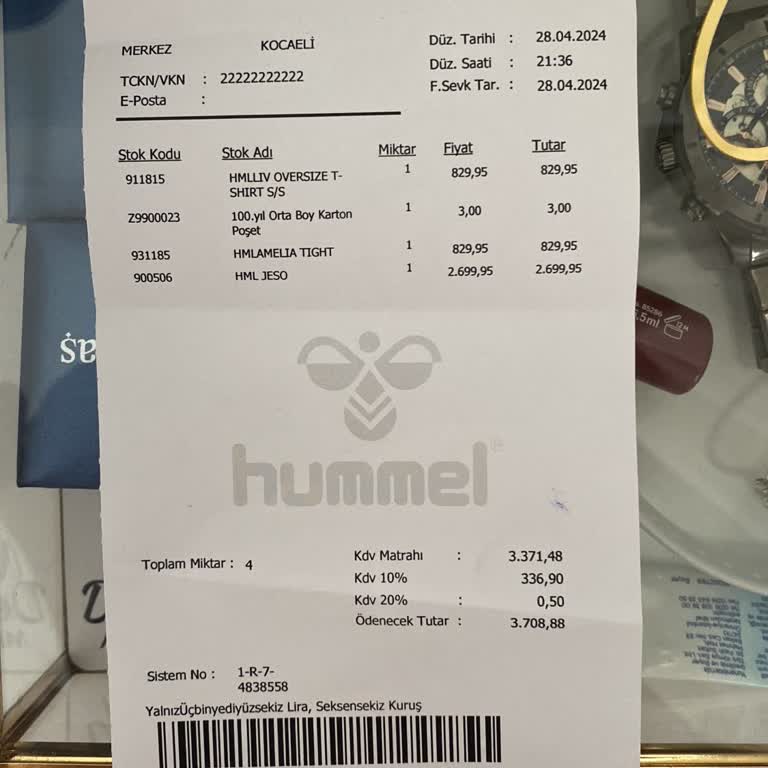 Kocaeli Gebze Center Şubesi Hummel Marka İade Süreci