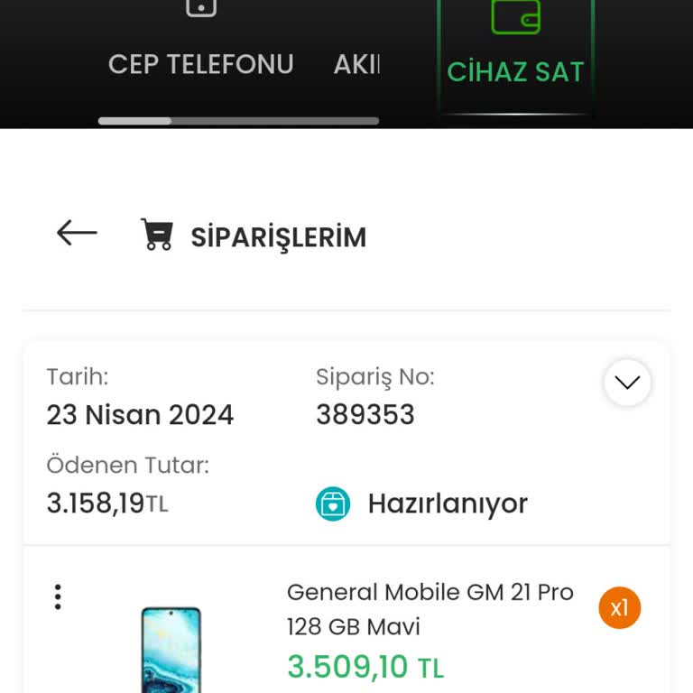 EasyCep Siparişim 15 Gündür Kargoya Verilmedi