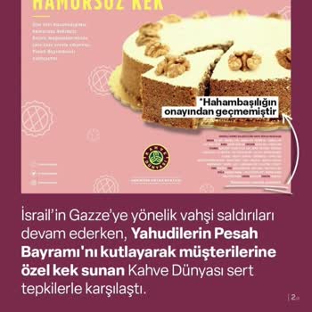 Kahve Dünyası İsrail Destekçisi Allah'ınızdan Bulun