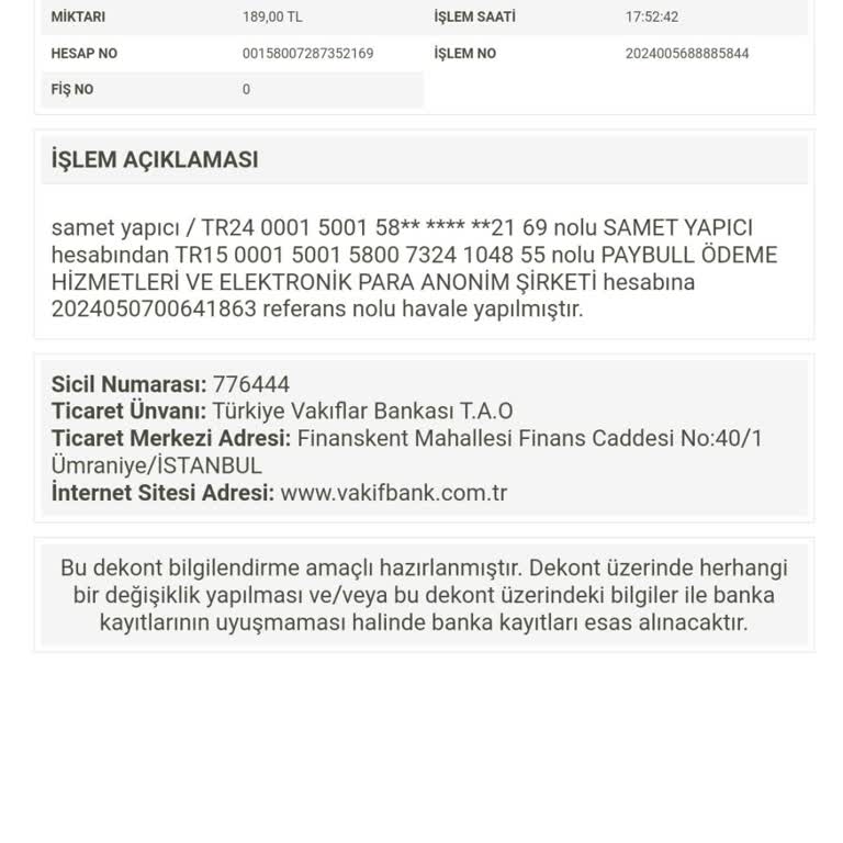 Paypay Mefete Para Hesabıma Geçmedi