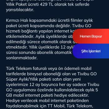 Tivibu Go Ve Türk Telekom Vaat Edilen Hakkımı Vermiyor.