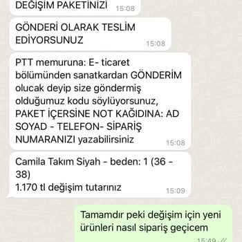 Emine Aydın Ürün Değişimi Mağduriyeti