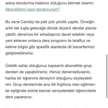 Cambly Üyeliğim Benim Bilgim Ve Onayım Olmadan Yenilendi.