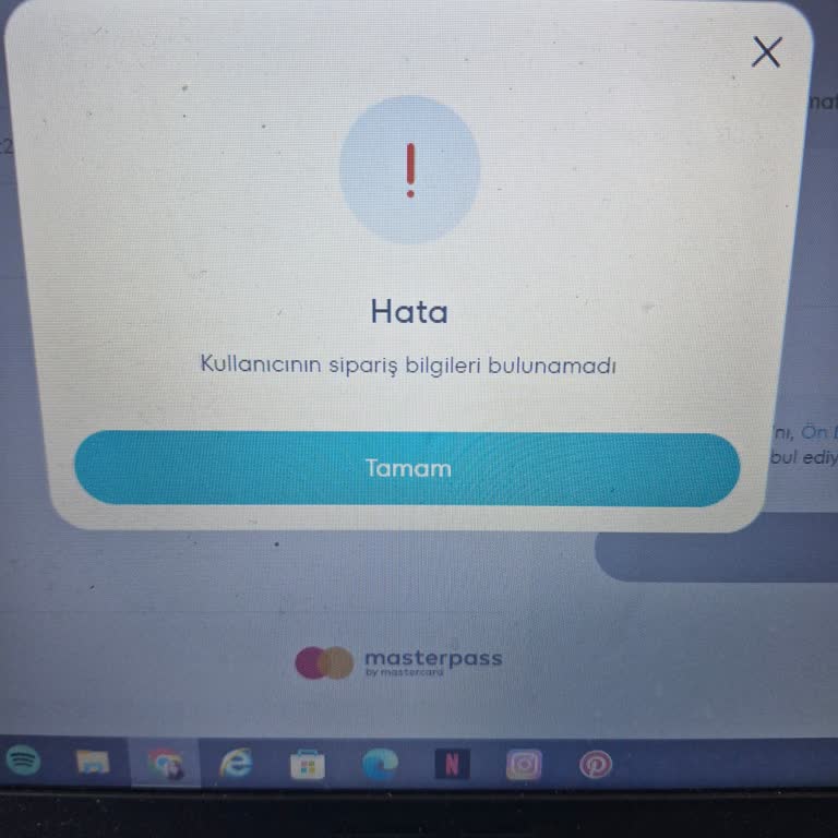 A101 Uygulamasında Taksit Seçimi Sonrası Sipariş Hatası