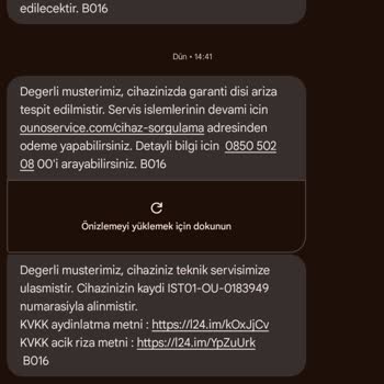 Ouno Service Teknik Servis Pişmanlığı