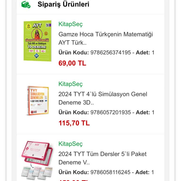 Kitap Seç Ürün Geç Geldi