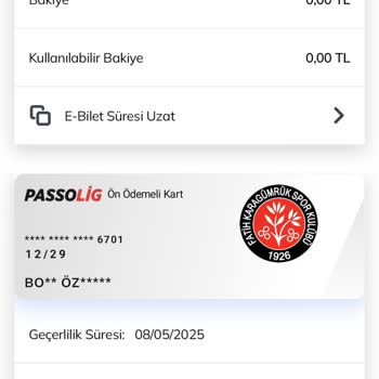 Passolig Geri Dönüş Yap Lütfen