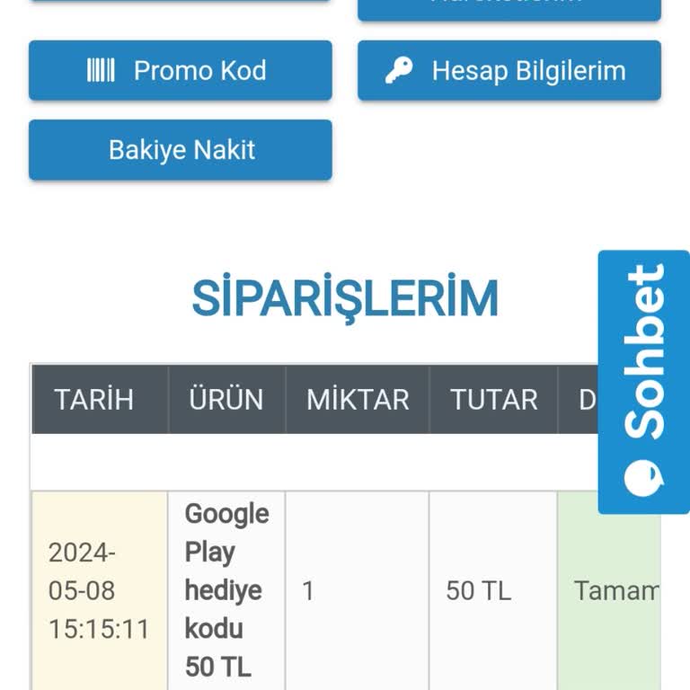 Epin.com.tr Play Store Kodumu Vermedi