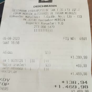 Deichmann Dan Alınan Adidas Marka Spor Ayakkabı Üretim Hatası