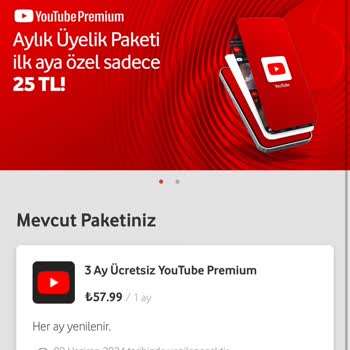Vodafone Ücretsiz YouTube Premium Hizmetinde Yaşanan Sorunlar