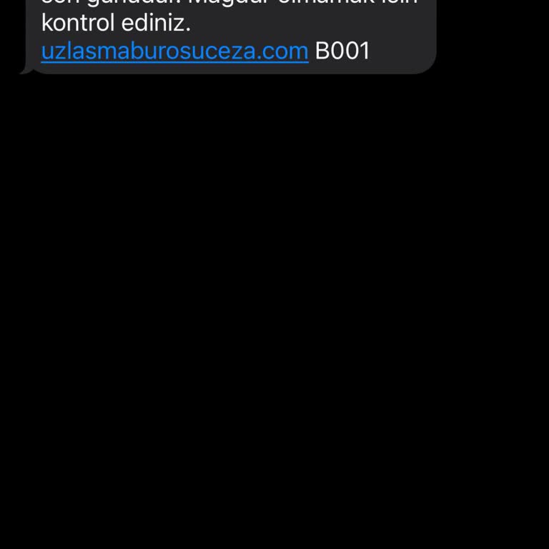 Aydemir Hukuk (Sms) Tarafıma Gönderilen Yanıltıcı Mesaj
