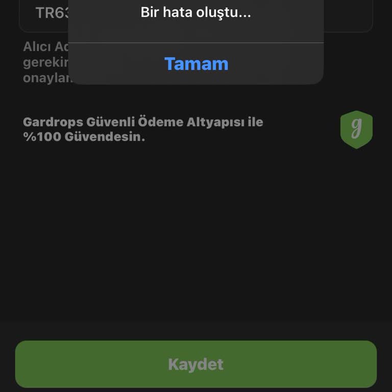 Gardrops Ödeme Sorunu: IBAN Hatası Ve Canlı Destek Eksikliği