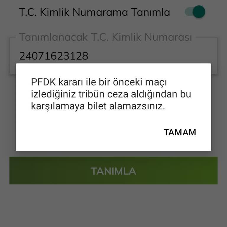 Passolig Blok Cezası Yardım