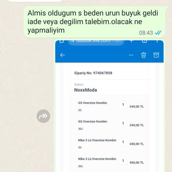Shopier.com/ Noxx. Moda Satıcısından Yapmış Olduğum Alışveriş İptali