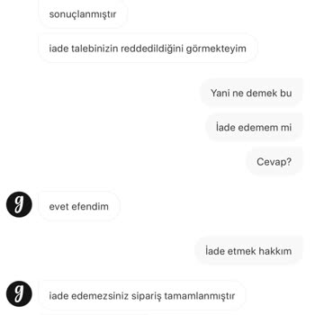 Gardrops İade Talebi Oluşturdum İade Talebi Redd Edildi
