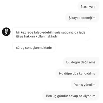 Gardrops İade Talebi Oluşturdum İade Talebi Redd Edildi