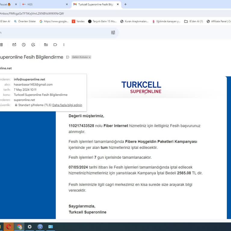 Superonline Vermediği Hizmetin Parası Cayma Bedeli Diye İstiyor.